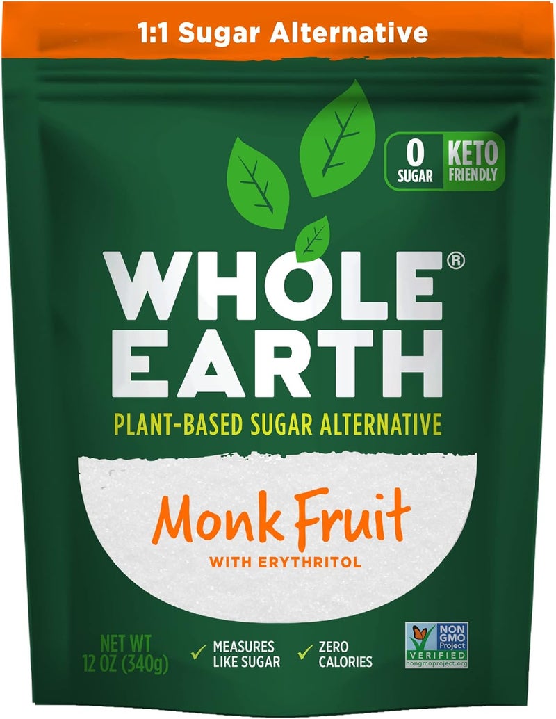Whole Earth Monk Fruit Sweetener with Erythritol - 12 oz - Image 1